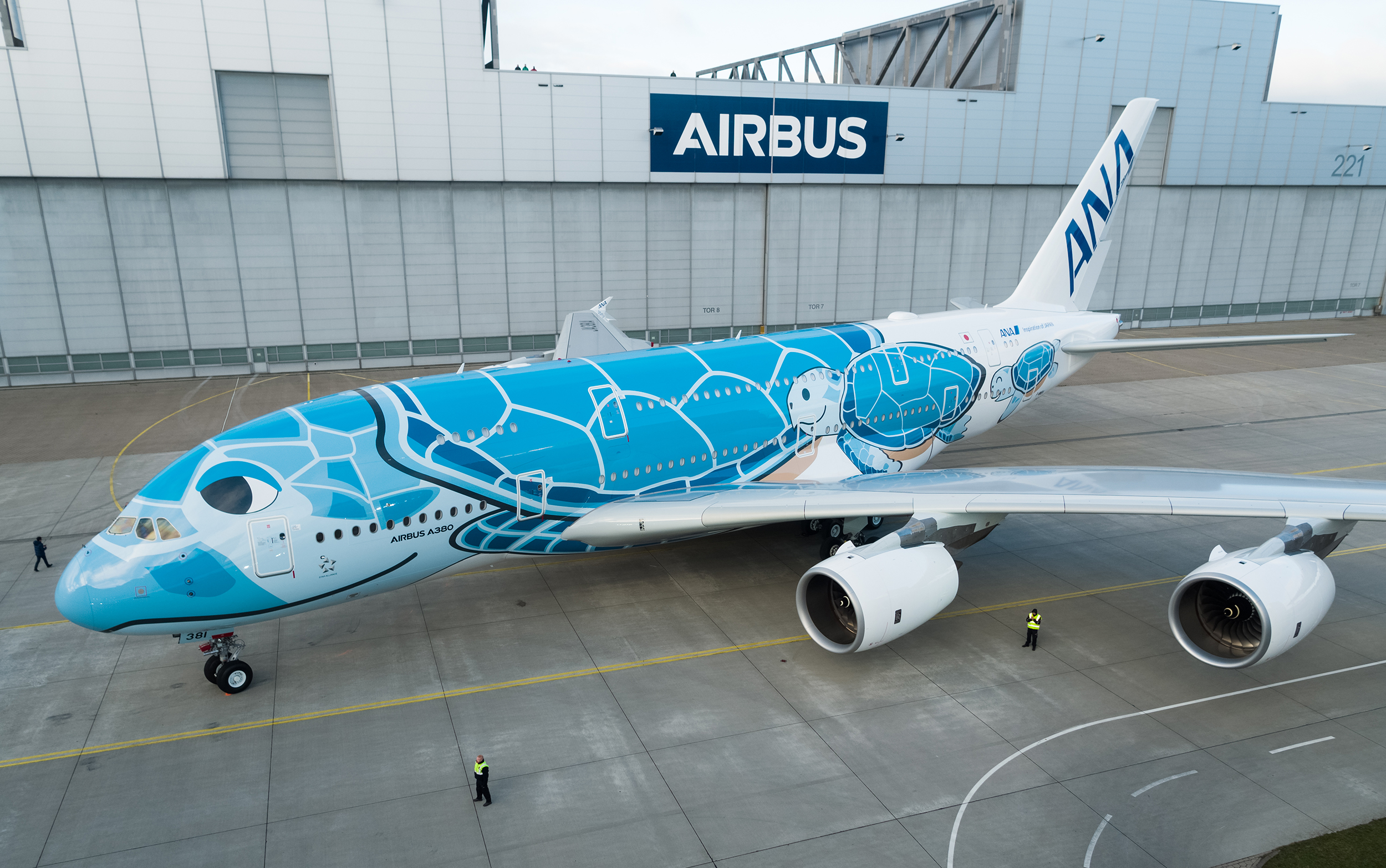 ANA A380 Paint Roll Out