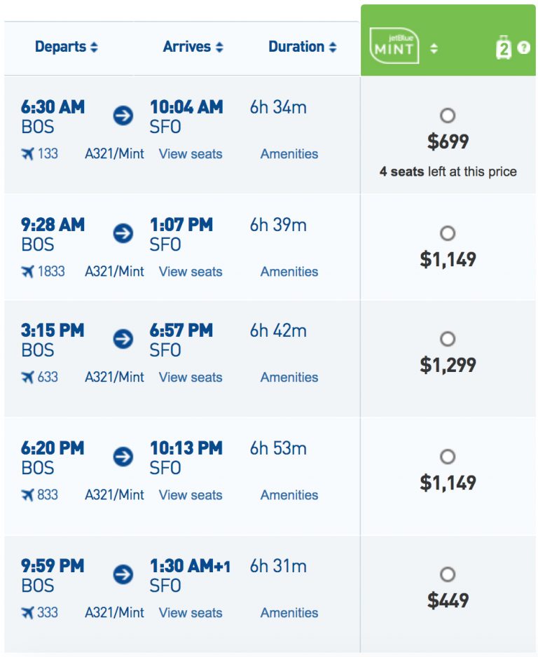 Review JetBlue A321 Mint Business Class Mainly Miles