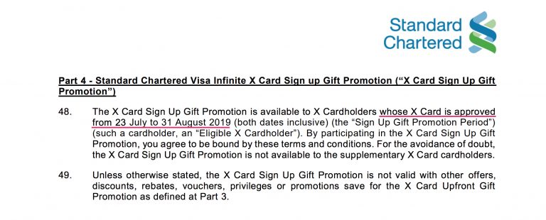 Standard Chartered Cuts Short The X Card 100k Sign up Promo By A Month Mainly Miles