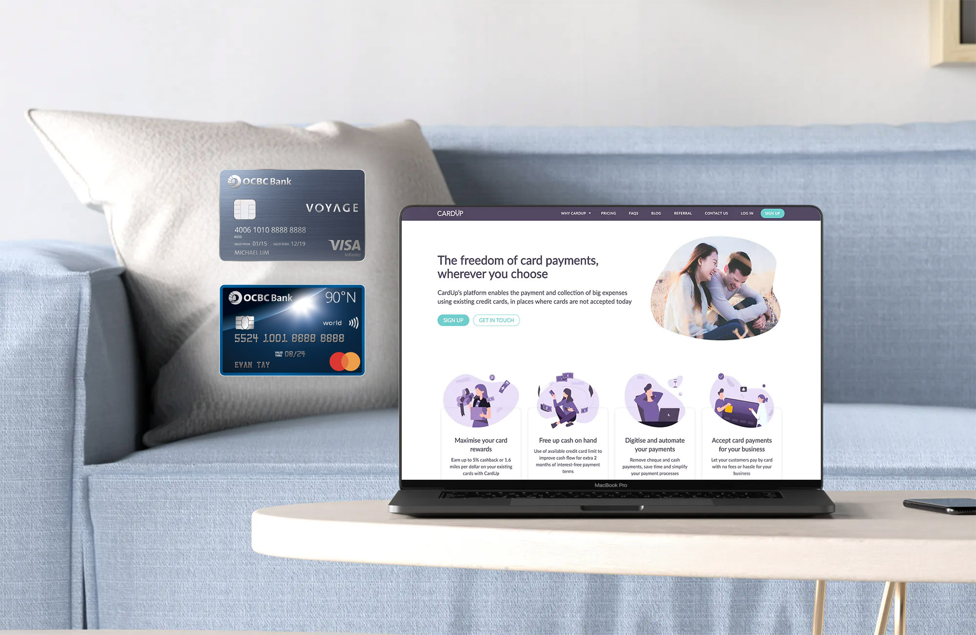 CardUp 1.7 fee on any payment type with OCBC Voyage and 90N cards