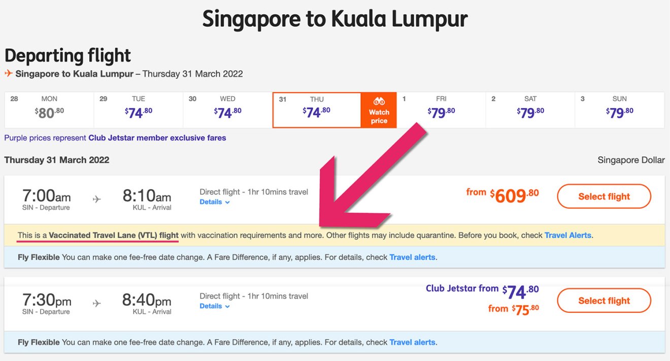 Jetstar loads its Singapore VTL flights to 29 October 2022 Mainly Miles