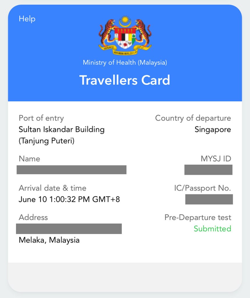 malaysia traveller card