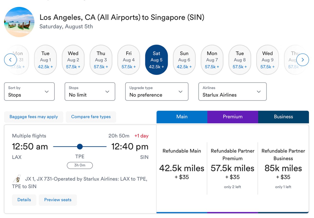 You can now redeem Alaska miles on Starlux flights Mainly Miles